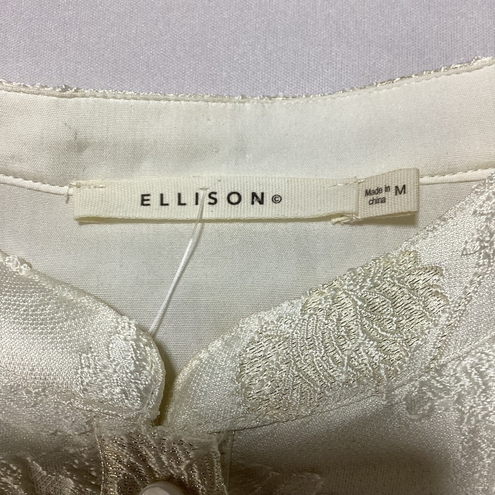 Ellison Shimmer Jacquad Dress in Cream - Picture 8 of 13